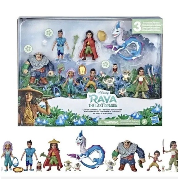 NEW HASBRO DISNEY RAYA AND THE LAST DRAGON LAND OF KUMANDRA SET - Picture 1 of 7
